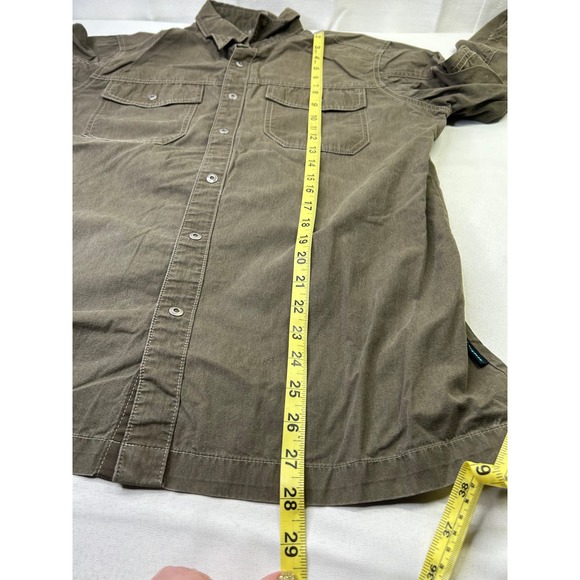 KUHL Men's Olive Green Military shirt Jacket Cotton Nylon Medium Medium - Picture 5 of 7